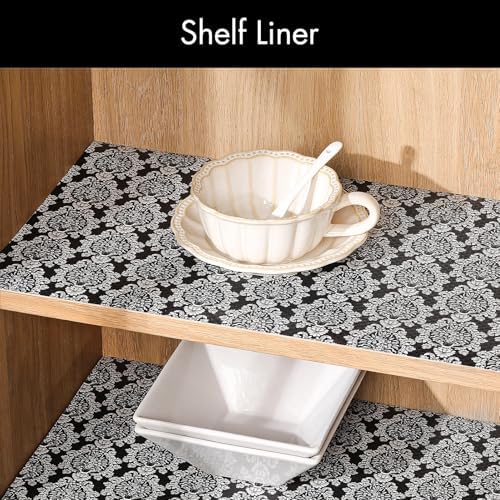 Cooyes Shelf Liner Non-Adhesive Cabinet Drawer Liner for Kitchen 17.5"x197"