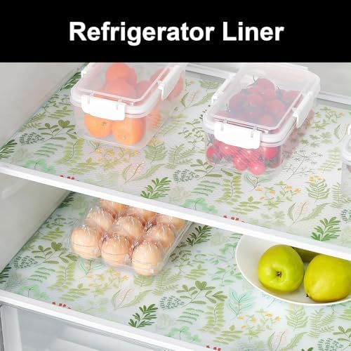 Cooyes Shelf Liner Drawer Liners, Shelf Liners for Kitchen Cabinets, Non Adhesive Cabinet Liner, EVA Waterproof Non-Slip Refrigerator Liners for Kitchen, Drawer（17.5" W x 360" L）
