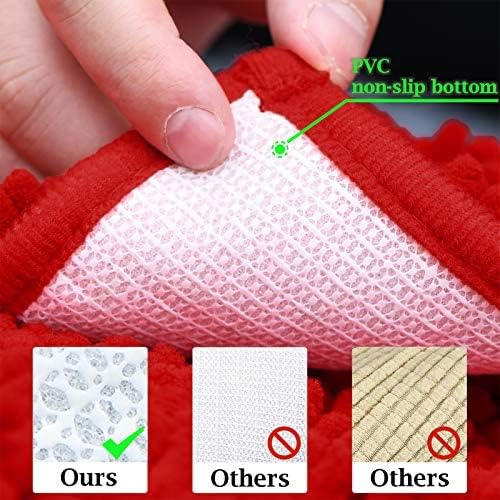 Red Bathroom Rugs Non Slip Thick Bath Mat Sets 3 Piece, Thickened Bath Mats for Bathroom,Bath Rugs Quick Dry Machine Washable for Shower Mat-Rugs for Living Room-Christmas Decorations Bthroom Set