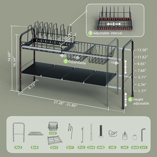 NETEL Expandable Under Sink Organizer，Pot and pan Organizer Under Cabinet