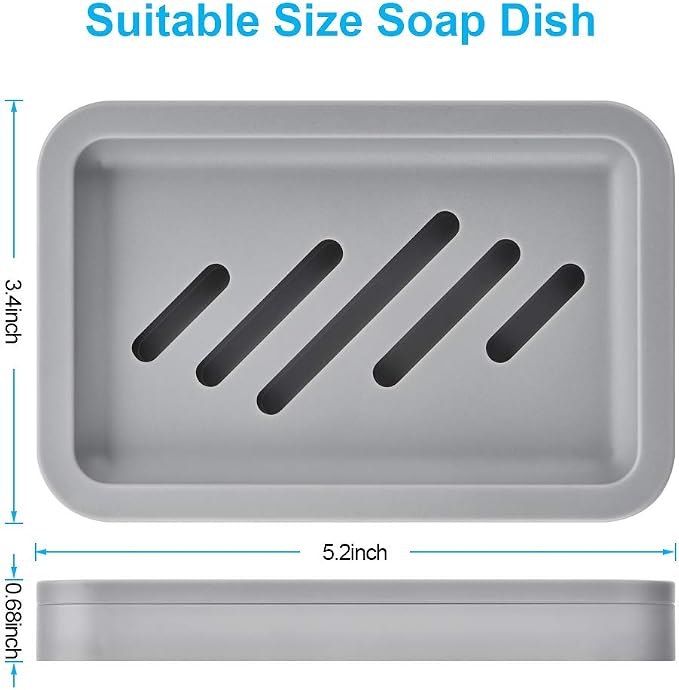 2PCS Draining Soap Dishes, Dishwashing Sponge Holder with Water Tray | Dishwashing Sponge Soap Holder with Water Tray,Keep the Place Dry,Easy to Clean Soap Cases, Suitable for Kitchen,Bathroom