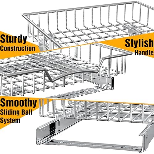 Simple Houseware Under Cabinet Pull Out Sliding Shelf Drawer, 17Dx13W