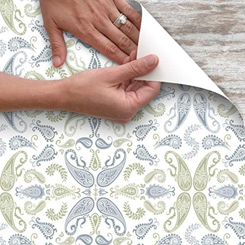 Con-Tact Brand Creative Covering, Self-Adhesive Shelf Liner, Multi-Purpose Vinyl Roll, Easy to Use and Apply, 18'' x 16', Abby Sage