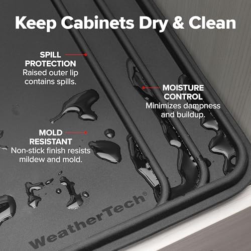 WeatherTech Sink Mat - Waterproof Under Sink Liner Mat for Kitchen Bathroom – 46” x 22” Inches - Durable, Flexible Tray – Home Undersink Organizer Must Haves, Tan, Made from Plastic