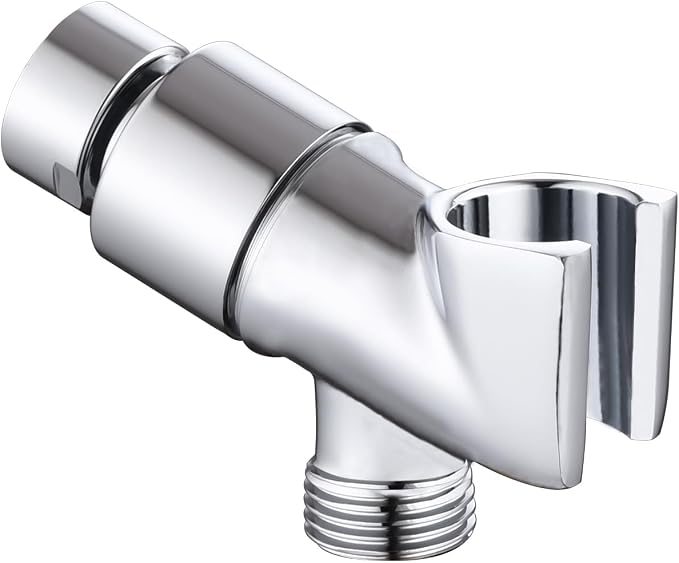 All Metal Handheld Shower Head Holder, Adjustable Shower Wand Holder with Universal Shower Arm Mount and Brass Pivot Ball, for Connecting Shower Arm and Shower Hose