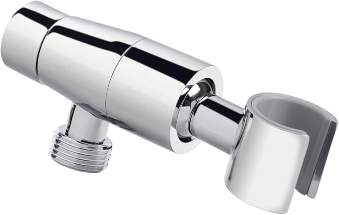 Shower Head Holder,All Metal Handheld Shower Head Holder,Adjustable Shower Arm Mount Bracket,Shower Head Bracket,Chrome,1G1MK