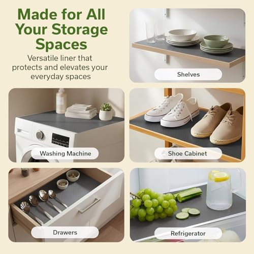 EVALAND Shelf Liner Cabinet Liner Non-Adhesive Drawer Liner 17.7 in x 33 FT