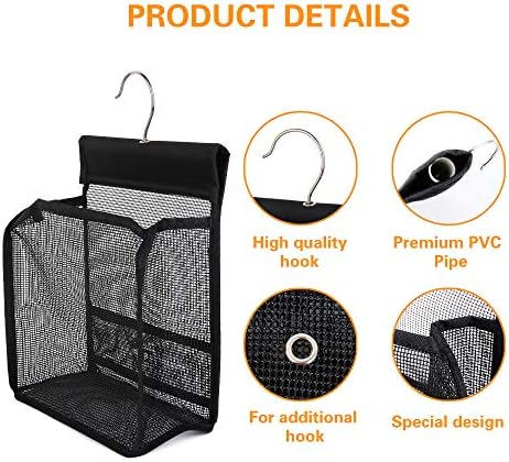 Serial Type Mesh Shower Caddy, Hook Type Mini Storage Basket, Hanging Mesh Fitness Swimming Storage Basket (2)