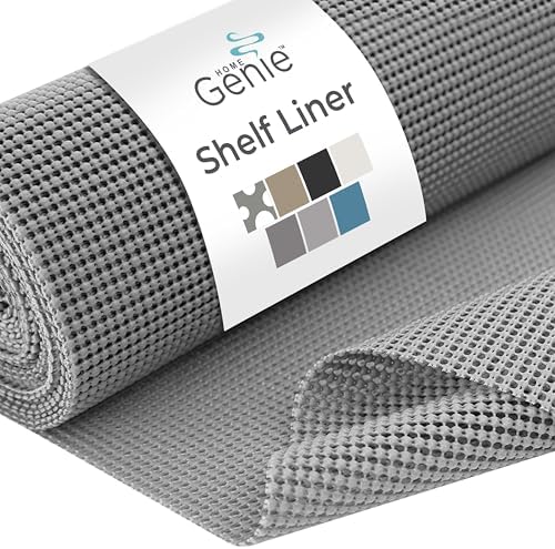 HOME GENIE Shelf Drawer and Cabinet Liner, Non Adhesive, 20x20 Soft Gray