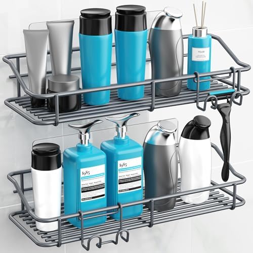 Nieifi Shower Caddy Adhesive, Shower Shelves, Shampoo Holder for Bathroom