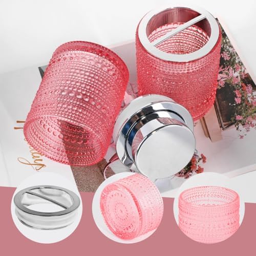 Pink Bathroom Accessory Set, Glass Foam Soap Dispenser and Toothbrush Holder Set, Bathroom Soap and Toothbrush Holder Set, Glass Foaming Hand Soap Dispenser for Countertop Decor