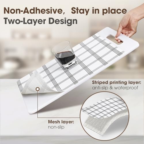 Drawer and Shelf Liner for Kitchen Cabinets, Stripes, 18IN X 30FT