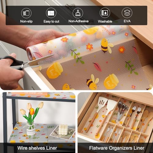 Cooyes Shelf Liner Non-Adhesive Cabinet Drawer Liner for Kitchen 11.8"x118"