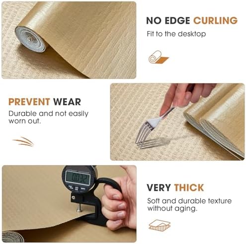 Drawer and Shelf Liner for Kitchen Cabinets, Beige, 18IN X 30FT