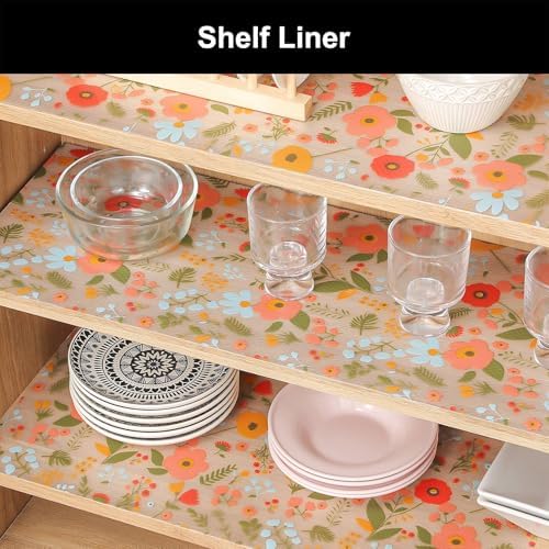 Cooyes Shelf Liner Non-Adhesive EVA Cabinet & Drawer Liner 17.5" x 360"