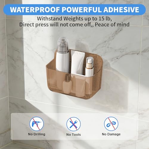 Diesisa Wall Mount Organizer, 2Pc Small Adhesive Cabinet Door Organizer