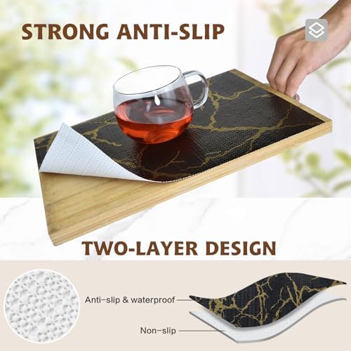 2-Layer Drawer and Shelf Liner for Kitchen Cabinet: 17in X 30Ft Non Slip