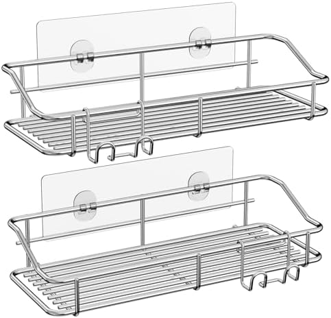Nieifi Shower Caddy Adhesive, Shower Shelves, Shampoo Holder for Bathroom