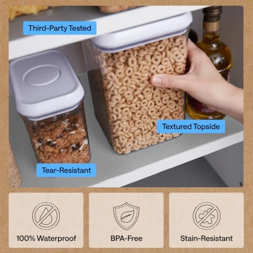 GORILLA GRIP Shelf Liner, Kitchen Drawer Protector, 12x240 Gray