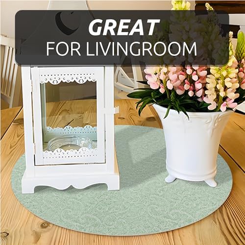 FIFTY FEET 12X240 Inch Shelf Liner with Scissor & Tape Measure for Kitchen Cabinets, PVC Drawer Liner for Dresser Non-Slip Bathroom, Non-Adhesive Cabinet Liner Washable (Green)