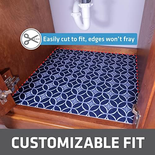 Drymate Premium XL Under Sink Mat, Waterproof Liners, 24”x59”, Indigo