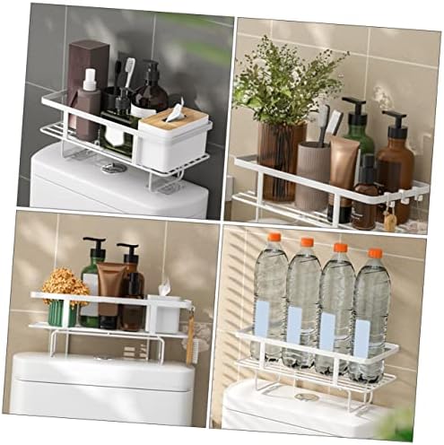 Garneck 1pc Practical Bathroom Storage Rack Nail Tank Shelf Multi-Functional Indoor Organizer for Toiletries Easy to Install Space-Saving for Home Use