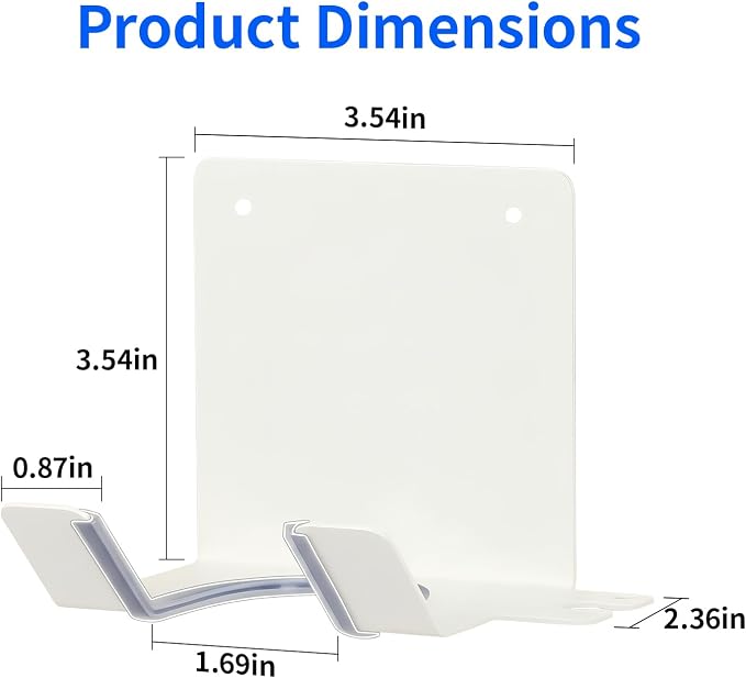 Hair Dryer Holder, Blow Dryer Holder Wall Mounted Hair Tool Organizer Self Adhesive Hair Dryer Holder Wall Mount, Compatible for HairDryer Holder for Bathroom White