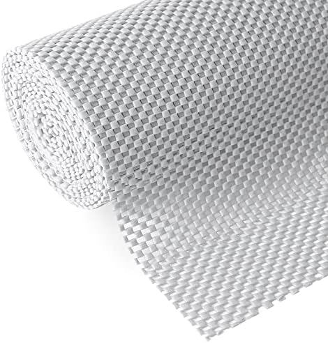Shelf and Drawer Liner for Kitchen Cabinets Non-Adhesive, Non Slip Durable Strong Clean Long Size 12 Inches X 20 Feet, Shelves, Cabinets, Storage, Kitchen and Desks, Silver Gray