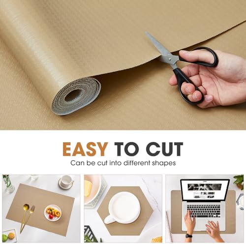 Drawer and Shelf Liner for Kitchen Cabinets, Beige, 18IN X 20FT