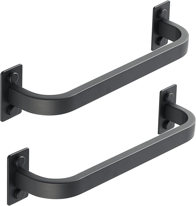 Mooche 2Pack Bathroom Towel Bar, 10 inch Towel Racks for Bathroom Wall Mounted, SUS304 Stainless Steel Heavy Duty Towel Holder Bathroom Accessories Modern Home Decor, Matte Black Finished