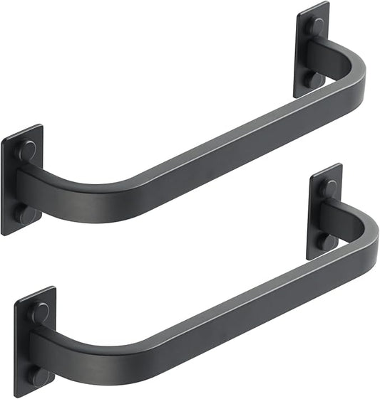 Mooche 2Pack Bathroom Towel Bar, 10 inch Towel Racks for Bathroom Wall Mounted, SUS304 Stainless Steel Heavy Duty Towel Holder Bathroom Accessories Modern Home Decor, Matte Black Finished