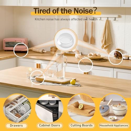Silicone 320 Pcs Cabinet Door Bumpers Round, Self Adhesive Bumpers