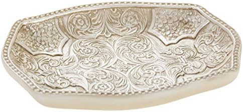 Creative Scents Victoria Bar Soap Dish for Bathroom, Beige Bar Soap Holder