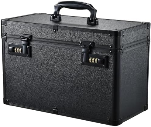 Medicine Lock Box with 3-Digit Combination Lock – Lockable Storage Box for Medication, Lock Box for Valuables,Locking Medicine Box for Home or Office, 14" x 7" x 9"