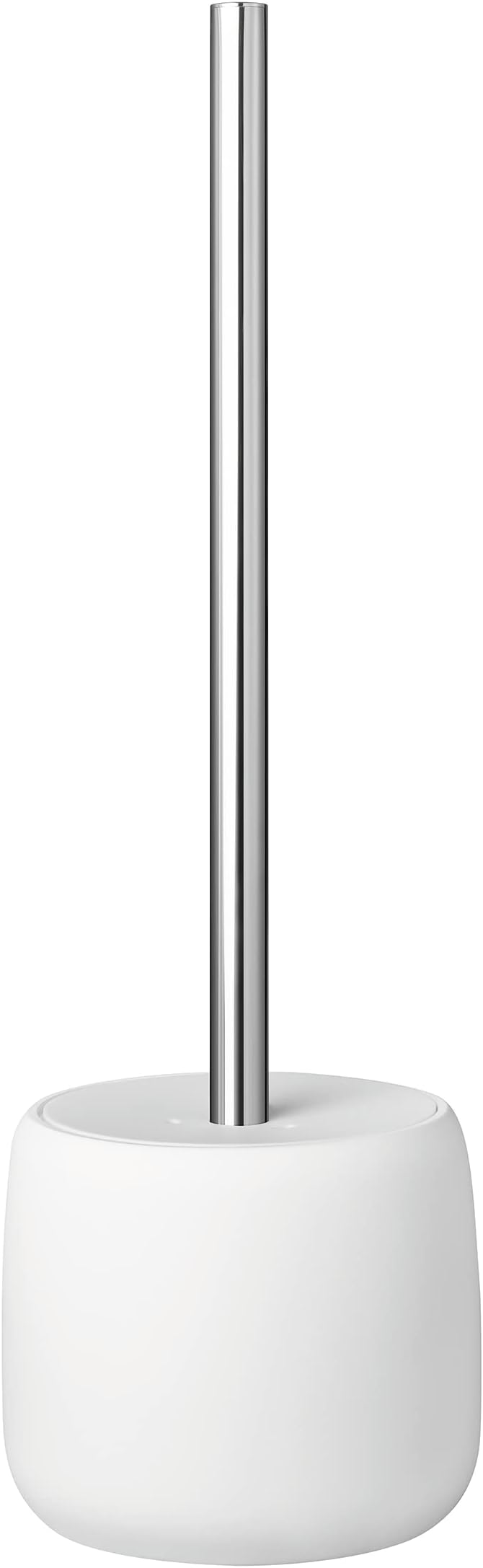blomus SONO Toilet Plunger with Decorative Holder - Ceramic Soft Touch with Stainless Handle - Modern Design - White