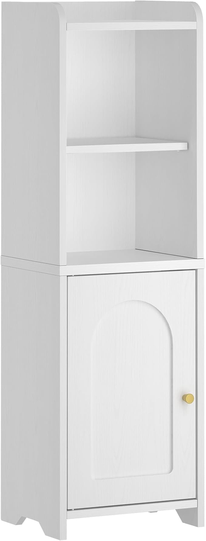 Hzuaneri Bathroom Storage Cabinet, Corner Floor Cabinet with Doors and Adjustable Shelf, Narrow Toilet Paper Cabinets, Bathroom Organizer for Small Spaces, White BC39713X
