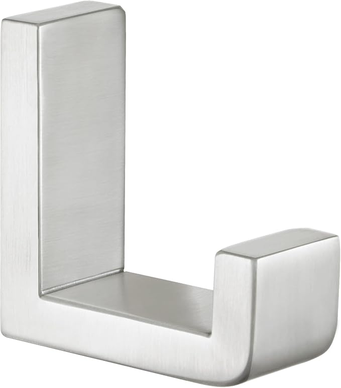 Angle Simple Towel Hook for Bathroom, SUS 304 Stainless Steel Shower Robe Coat Hook for Wall, Brushed Nickel
