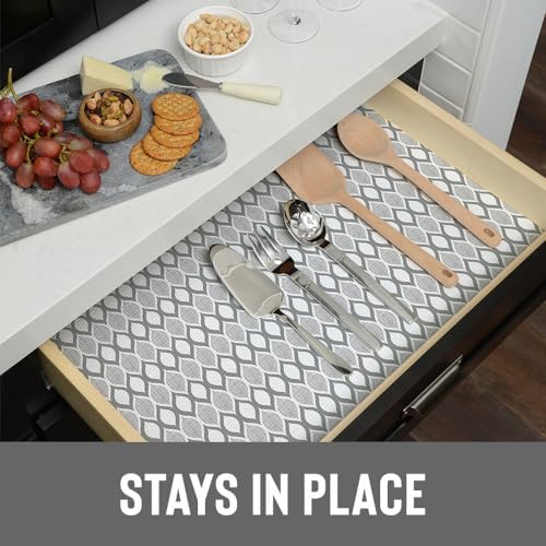 Con-Tact Brand Grip Prints Non-Adhesive Non-Slip Counter Top, Drawer/Shelf Liner, 12" x 20' (Savoy Stone)