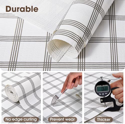 Drawer and Shelf Liner for Kitchen Cabinets, Stripes, 12IN X 30FT