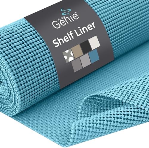 HOME GENIE Shelf Drawer and Cabinet Liner, Non Adhesive, 12x20 Teal