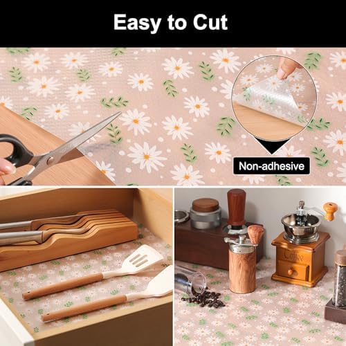 Cooyes Shelf Liner Non-Adhesive EVA Cabinet & Drawer Liner 11.8" x 120"