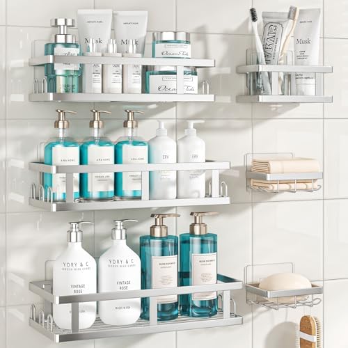 Youvip Silver Shower Caddy 6 Pack