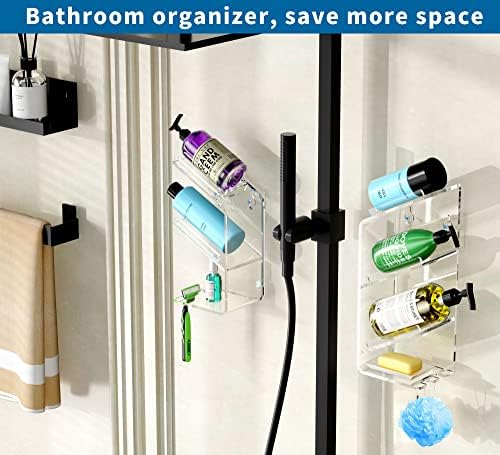 AITEE Acrylic Bathroom Organizer Caddy Shampoo Holder Combination Shelf