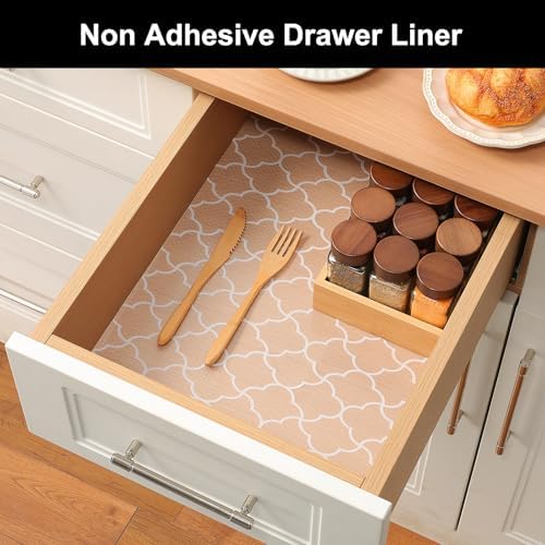 Cooyes Shelf Liner Non-Adhesive EVA Cabinet & Drawer Liner 17.5" x 78.7"