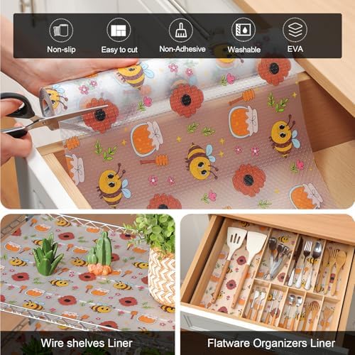 Cooyes Shelf Liner Non-Adhesive Cabinet Drawer Liner for Kitchen 11.8"x360"