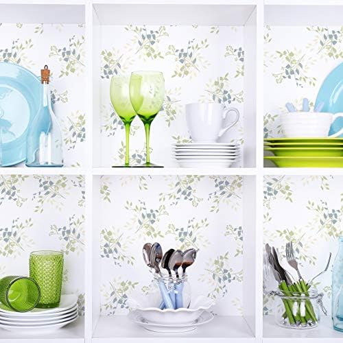 Con-Tact Brand Creative Covering, Self-Adhesive Shelf Liner, Multi-Purpose Vinyl Roll, Easy to Use and Apply, 18'' x 50', Aspen Aloe