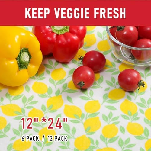 Cooyes 12 Pack Polyester Shelf Liners for Kitchen Cabinets, 12" × 24", Non-Slip Refrigerator Liners Machine Washable, Refrigerator Drawer Mats for Glass Shelves and Kitchen Cabinets