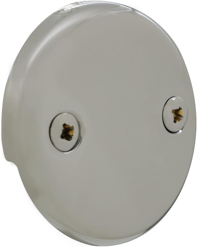 Westbrass Twist & Close Tub Trim Set with Two-Hole Overflow Faceplate, Polished Nickel, D94-2-05
