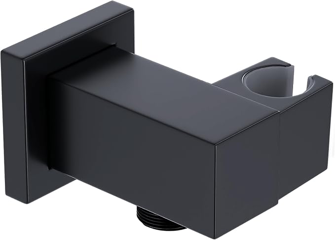 AYIVG Bathroom All Brass Wall Mount Adjustable Hand held ShowerHead Holder Bracket , Black Finish