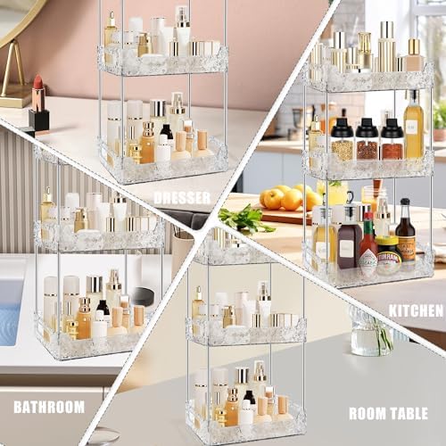 3-Tier Bathroom Counter Organizer Countertop Storage-Clear